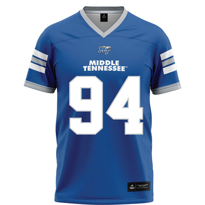 MTSU - NCAA Football : Ayden Merrihew - Blue Football Jersey