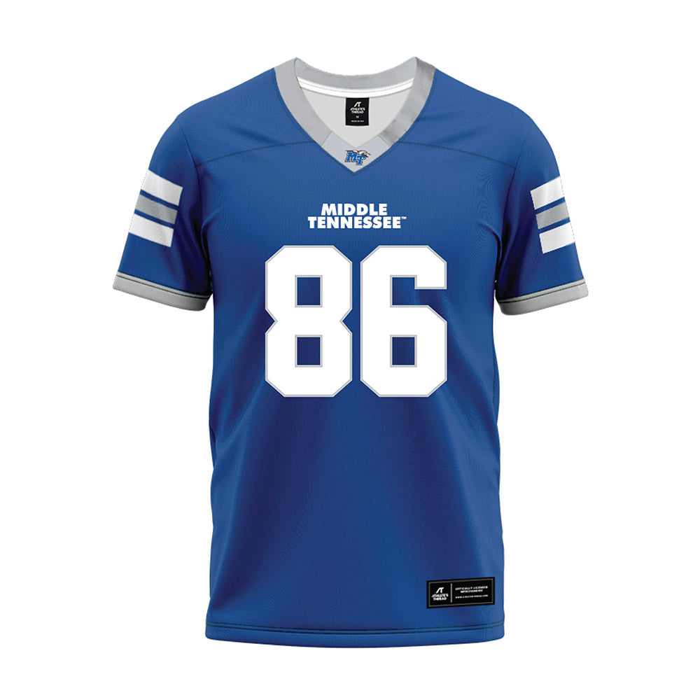 MTSU - NCAA Football : Cam Lacy - Blue Premium Football Jersey