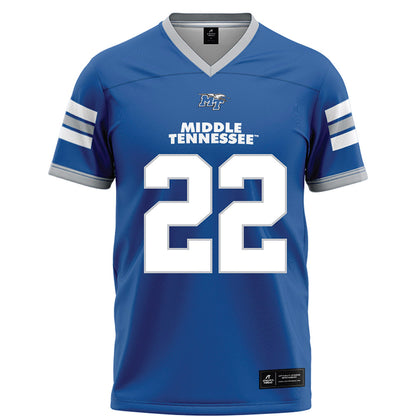 MTSU - NCAA Football : Jaiden Credle - Blue Football Jersey