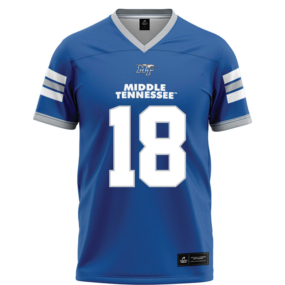 MTSU - NCAA Football : Xavier Williams - Blue Football Jersey