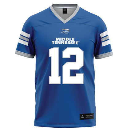 MTSU - NCAA Football : Jalen Davis - Blue Football Jersey