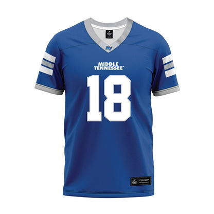 MTSU - NCAA Football : Xavier Williams - Blue Premium Football Jersey