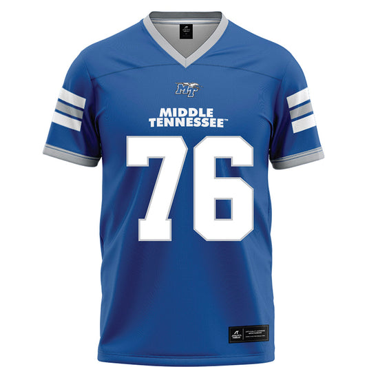 MTSU - NCAA Football : Garrett Austin - Blue Football Jersey-0