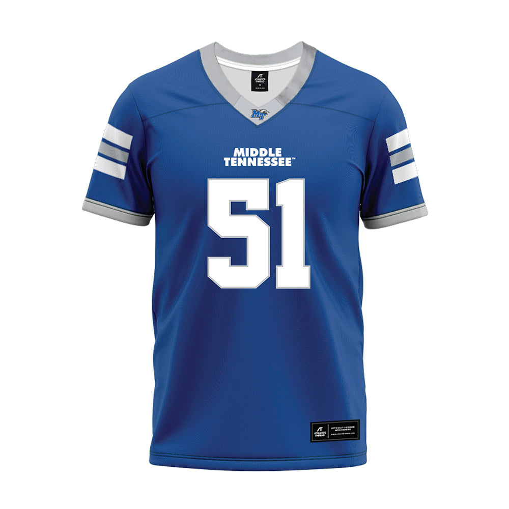MTSU - NCAA Football : Amarrien Bailey - Blue Premium Football Jersey-0
