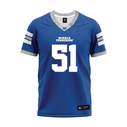 MTSU - NCAA Football : Amarrien Bailey - Blue Premium Football Jersey-0