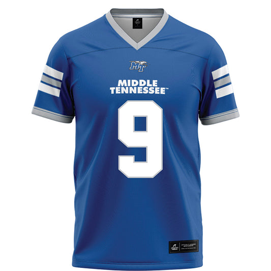 MTSU - NCAA Football : Parker Hughes - Blue Football Jersey