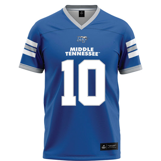 MTSU - NCAA Football : Jordan Chestnut - Blue Football Jersey-0