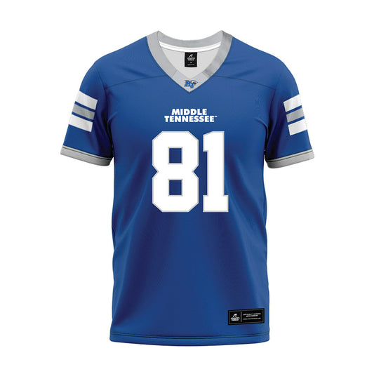 MTSU - NCAA Football : Mitchell Howell - Blue Premium Football Jersey