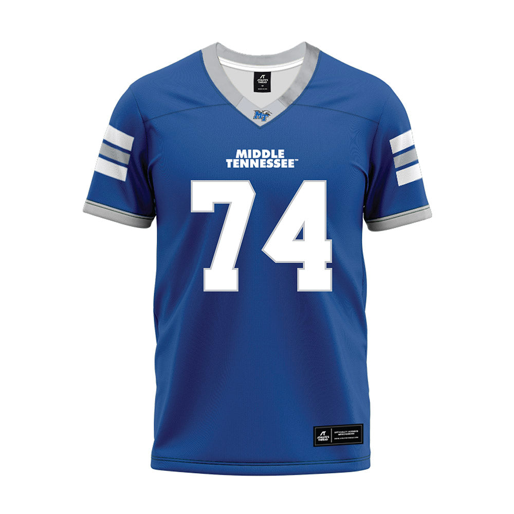 MTSU - NCAA Football : Ethan Ellis - Blue Premium Football Jersey