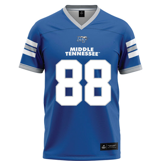 MTSU - NCAA Football : Tayvion Galloway - Blue Football Jersey-0
