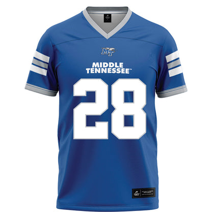 MTSU - NCAA Football : Alan Young - Blue Football Jersey-0