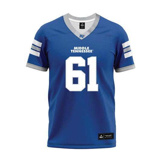 MTSU - NCAA Football : Otto Janse Van Rensburg - Blue Premium Football Jersey-0