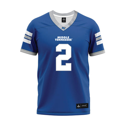MTSU - NCAA Football : Rocco Williams - Blue Premium Football Jersey-0