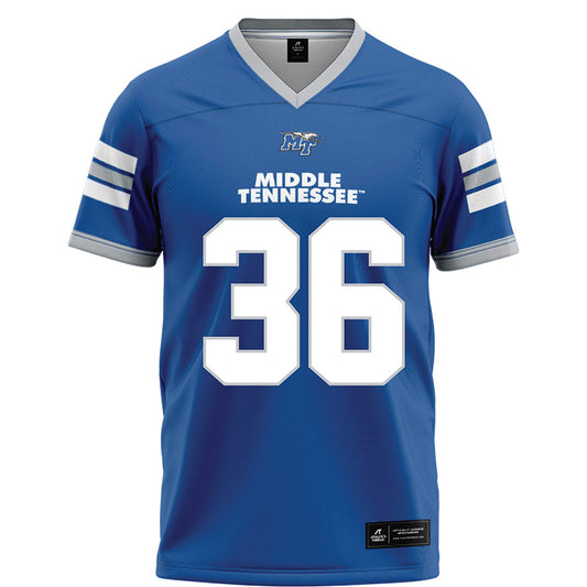 MTSU - NCAA Football : Justus Chadwick - Blue Football Jersey