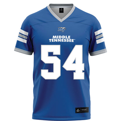 MTSU - NCAA Football : Connor Dougherty - Blue Football Jersey