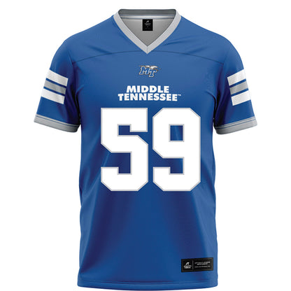 MTSU - NCAA Football : Jacob Jackson - Blue Football Jersey