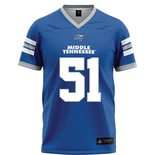 MTSU - NCAA Football : Quentin Butler - Blue Football Jersey-0