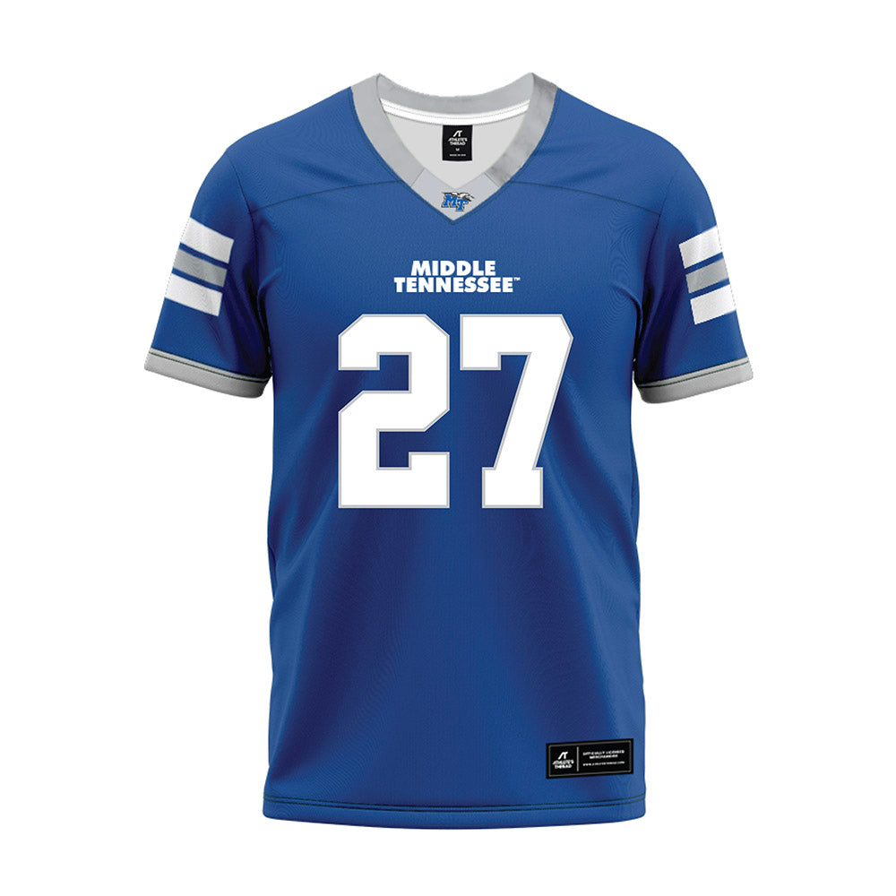 MTSU - NCAA Football : Rickey Smith - Blue Premium Football Jersey