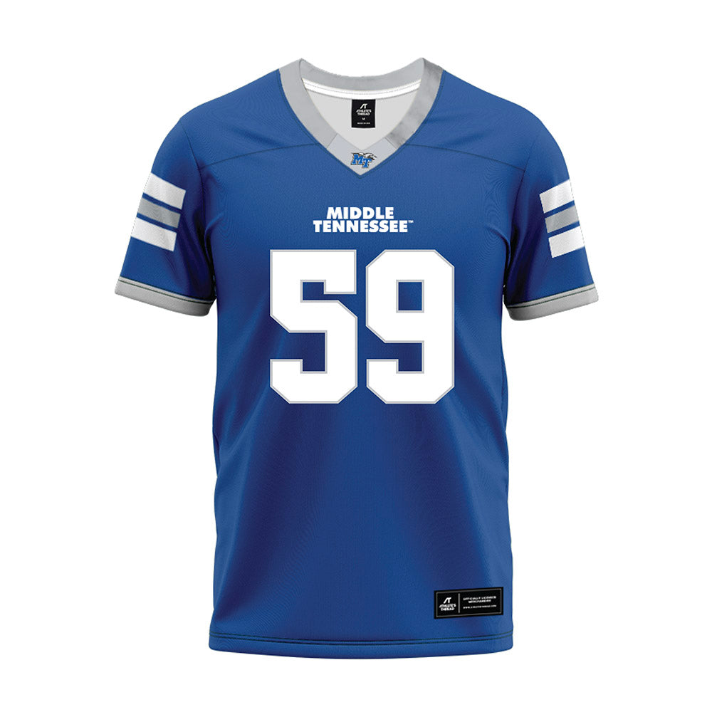 MTSU - NCAA Football : Jacob Jackson - Blue Premium Football Jersey