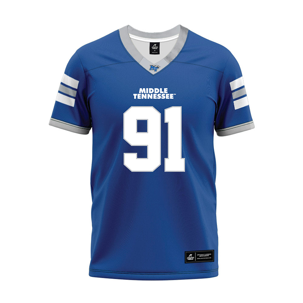 MTSU - NCAA Football : Felix Hixon - Blue Premium Football Jersey