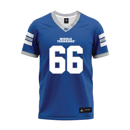 MTSU - NCAA Football : Aaren Alexander - Blue Premium Football Jersey-0