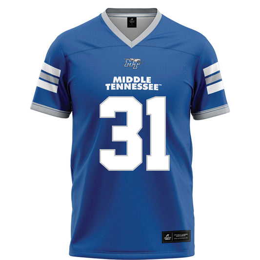 MTSU - NCAA Football : John Howse IV - Blue Football Jersey