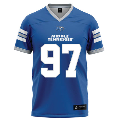 MTSU - NCAA Football : Grant Chadwick - Blue Football Jersey