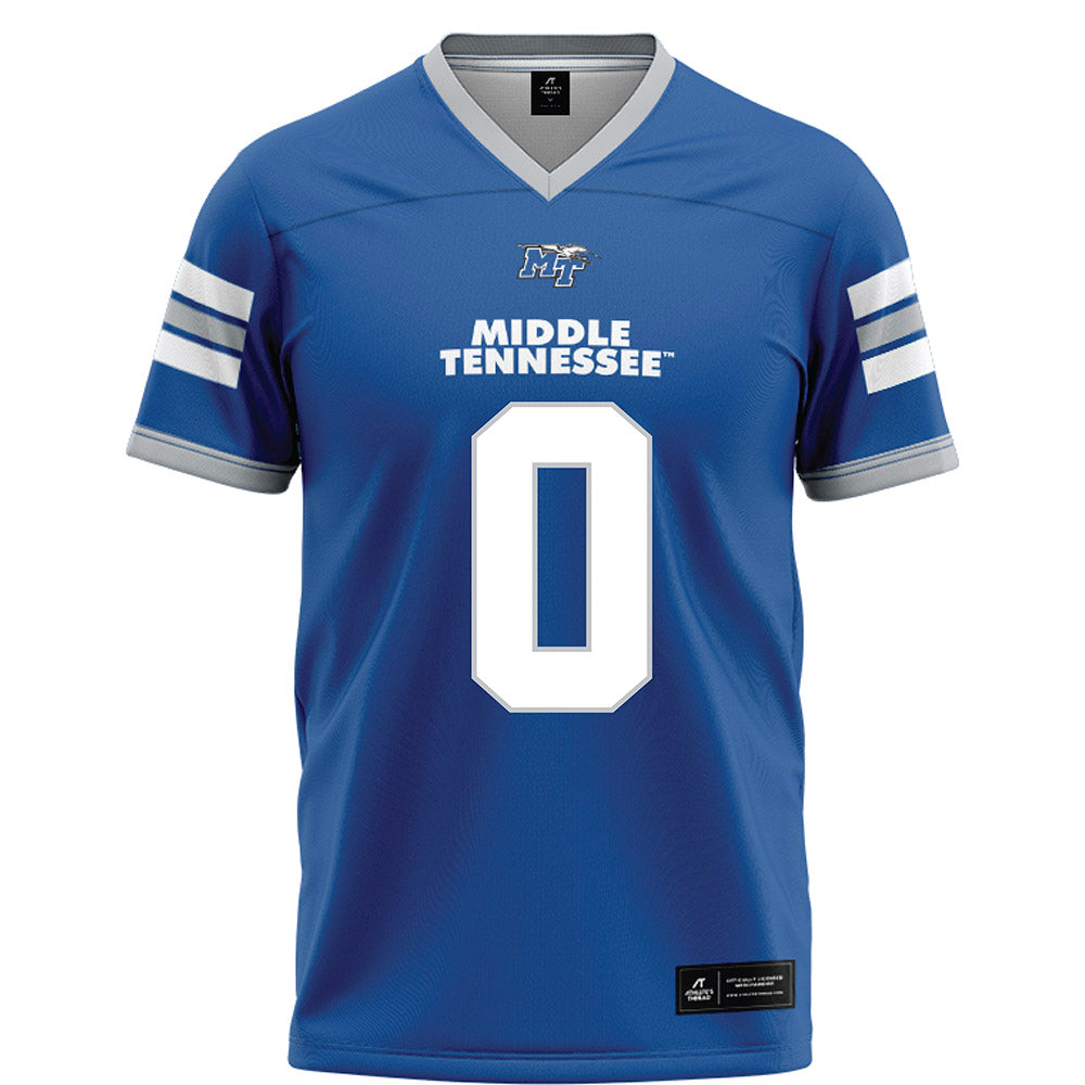 MTSU - NCAA Football : Anthony Bynum - Blue Football Jersey-0