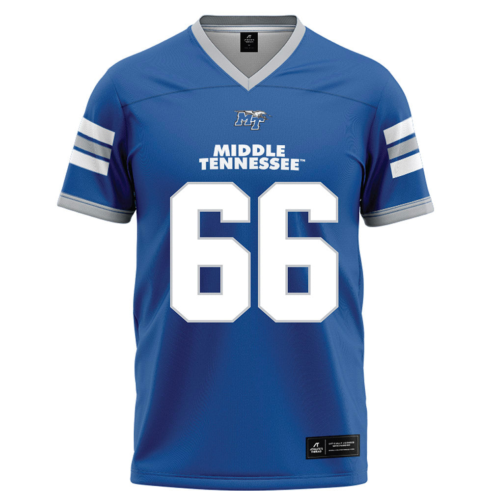 MTSU - NCAA Football : Aaren Alexander - Blue Football Jersey-0