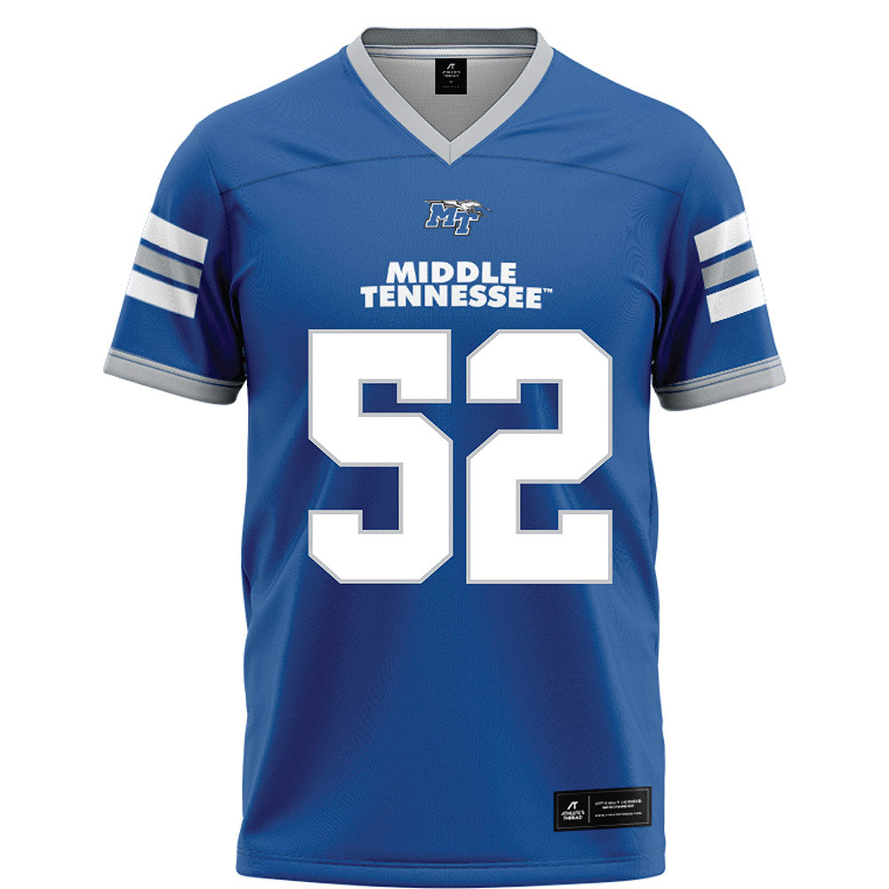 MTSU - NCAA Football : Muaaz Byard - Blue Football Jersey