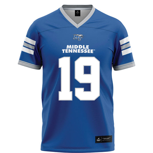 MTSU - NCAA Football : Locke Kennedy - Blue Football Jersey-0