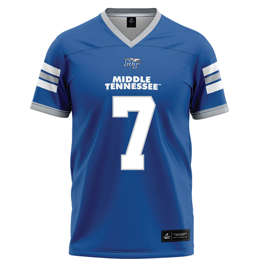 MTSU - NCAA Football : Zeke Rankin - Blue Football Jersey