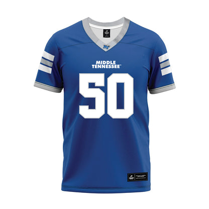 MTSU - NCAA Football : Ikani Tuiono - Blue Premium Football Jersey-0