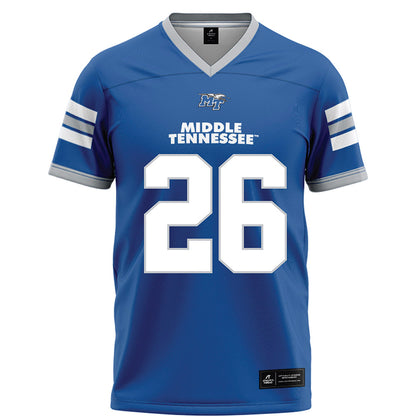 MTSU - NCAA Football : Jared Douglas - Blue Football Jersey