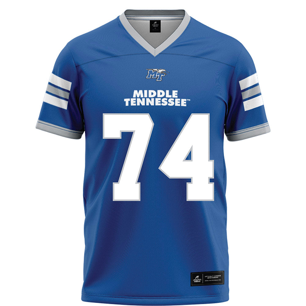 MTSU - NCAA Football : Ethan Ellis - Blue Football Jersey