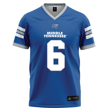MTSU - NCAA Football : Antoine Jones - Blue Football Jersey-0