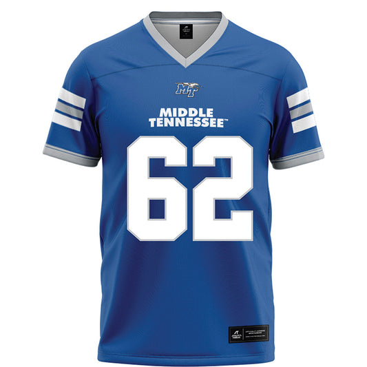 MTSU - NCAA Football : Simon Wilson - Blue Football Jersey