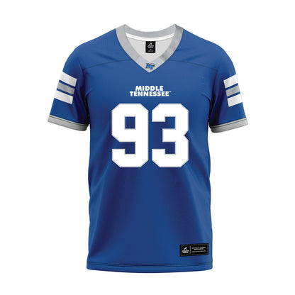 MTSU - NCAA Football : Aidan Butts - Blue Premium Football Jersey