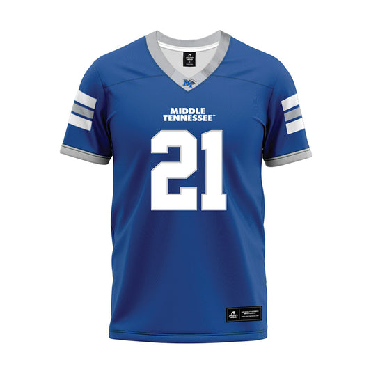 MTSU - NCAA Football : Abdul Muhammad - Blue Premium Football Jersey