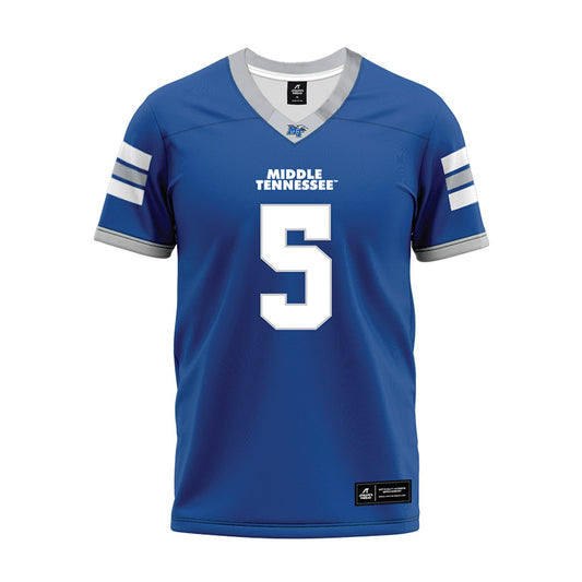 MTSU - NCAA Football : Myles Butler - Blue Premium Football Jersey