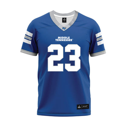 MTSU - NCAA Football : Jalen Jackson - Blue Premium Football Jersey