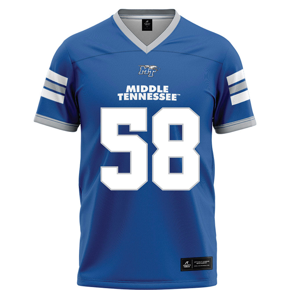 MTSU - NCAA Football : Korey Smith - Blue Football Jersey