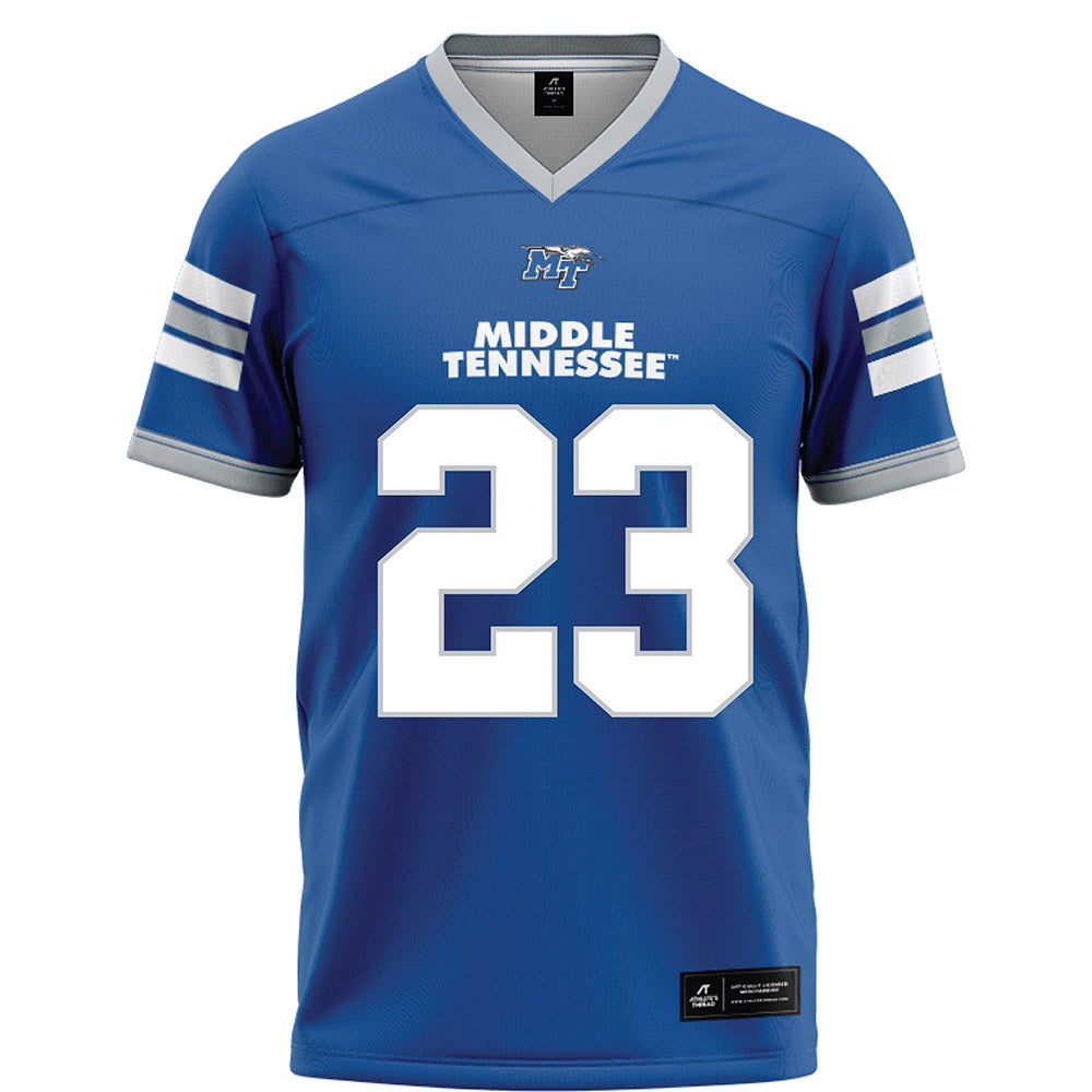 MTSU - NCAA Football : Jalen Jackson - Blue Football Jersey