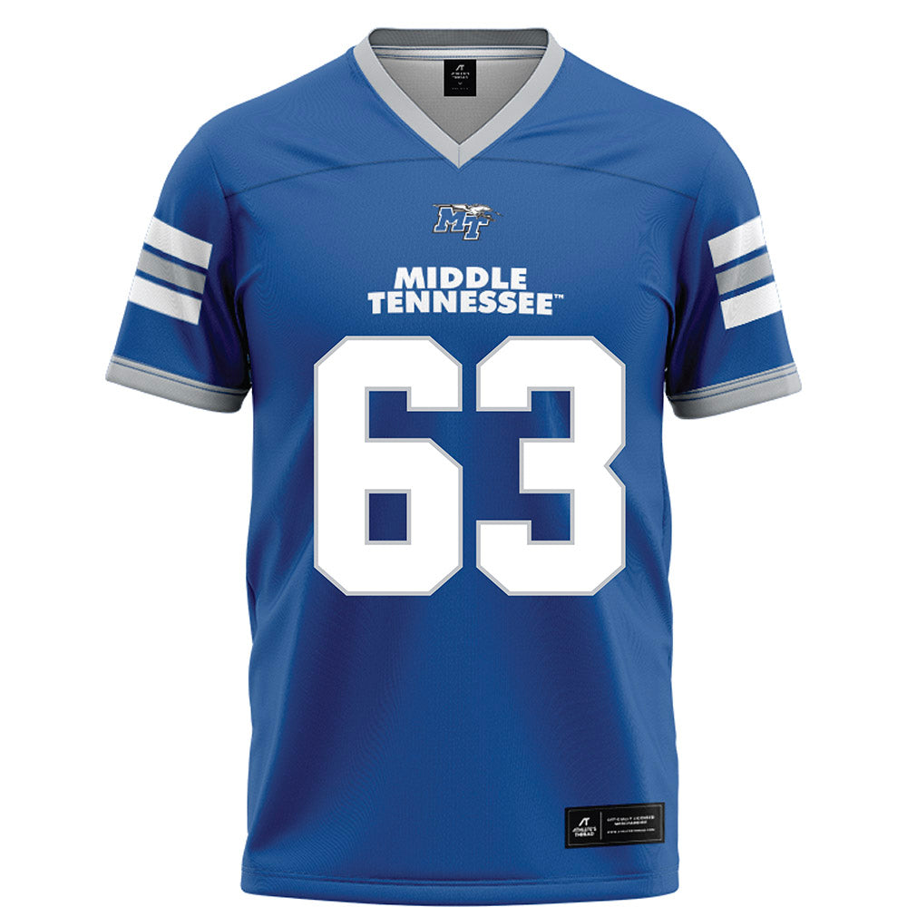 MTSU - NCAA Football : Alexander Gale - Blue Football Jersey