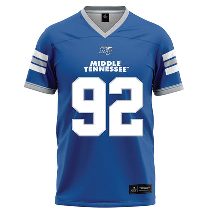 MTSU - NCAA Football : Damonte Smith - Blue Football Jersey