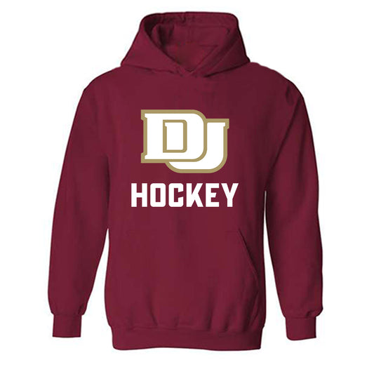 DU - NCAA Men's Ice Hockey : Boston Buckberger - Classic Fashion Shersey Hooded Sweatshirt-0
