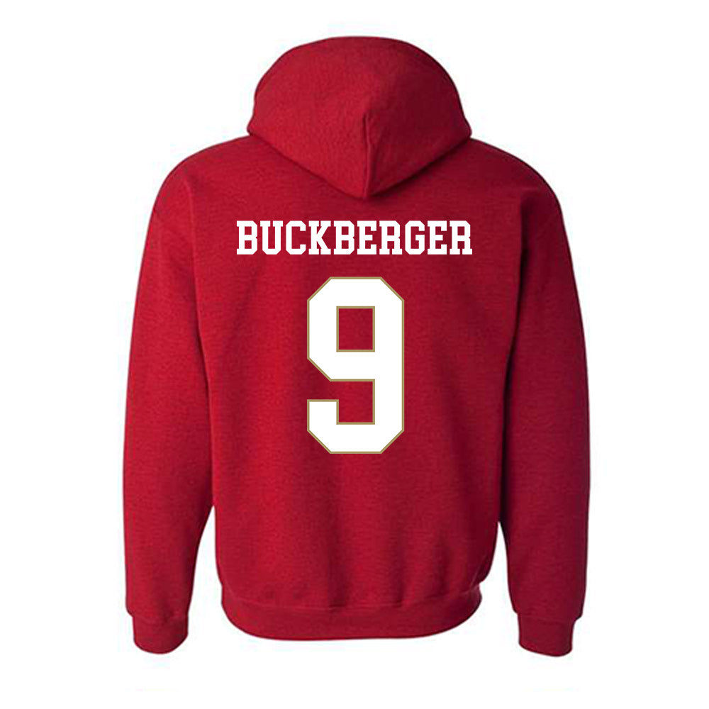 DU - NCAA Men's Ice Hockey : Boston Buckberger - Classic Shersey Hooded Sweatshirt-1