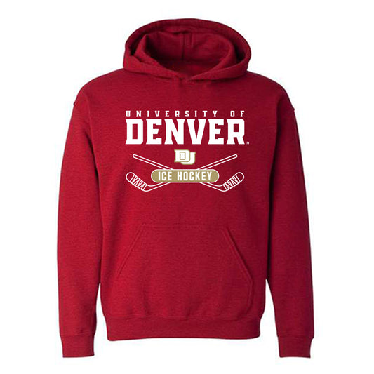 DU - NCAA Men's Ice Hockey : Boston Buckberger - Classic Shersey Hooded Sweatshirt-0