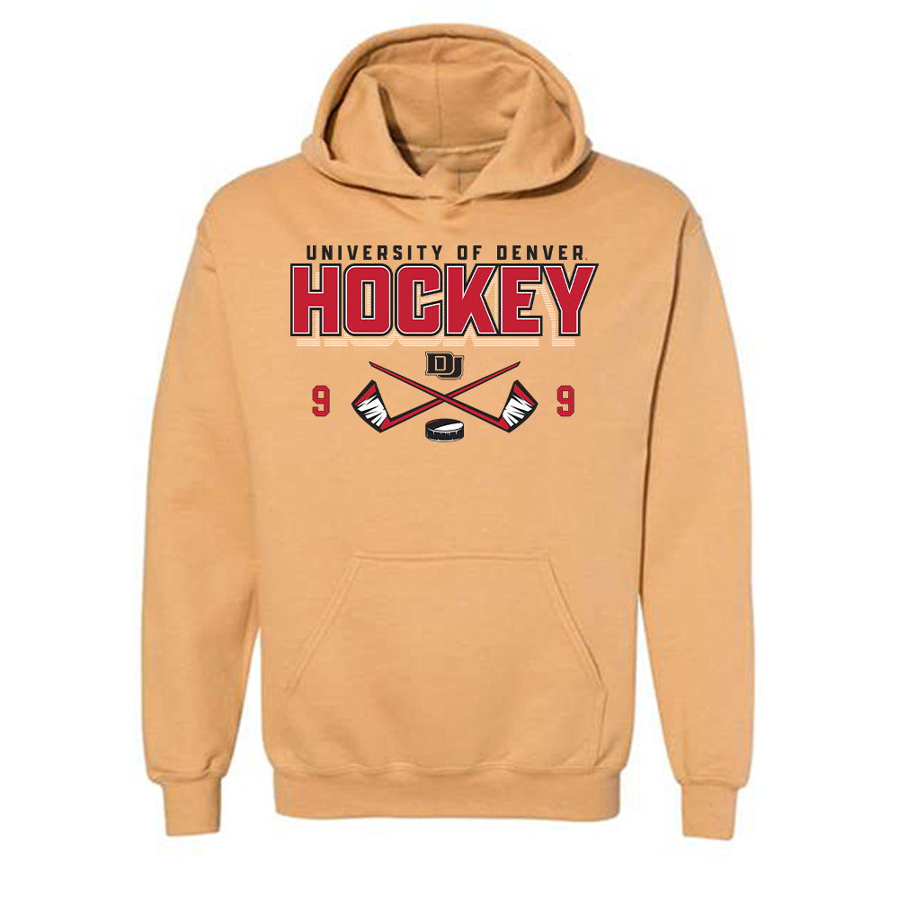 DU - NCAA Men's Ice Hockey : Boston Buckberger - Classic Shersey Hooded Sweatshirt-0