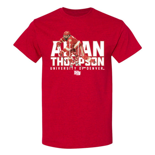 DU - NCAA Men's Ice Hockey : Aidan Thompson -  Individual Caricature T-Shirt